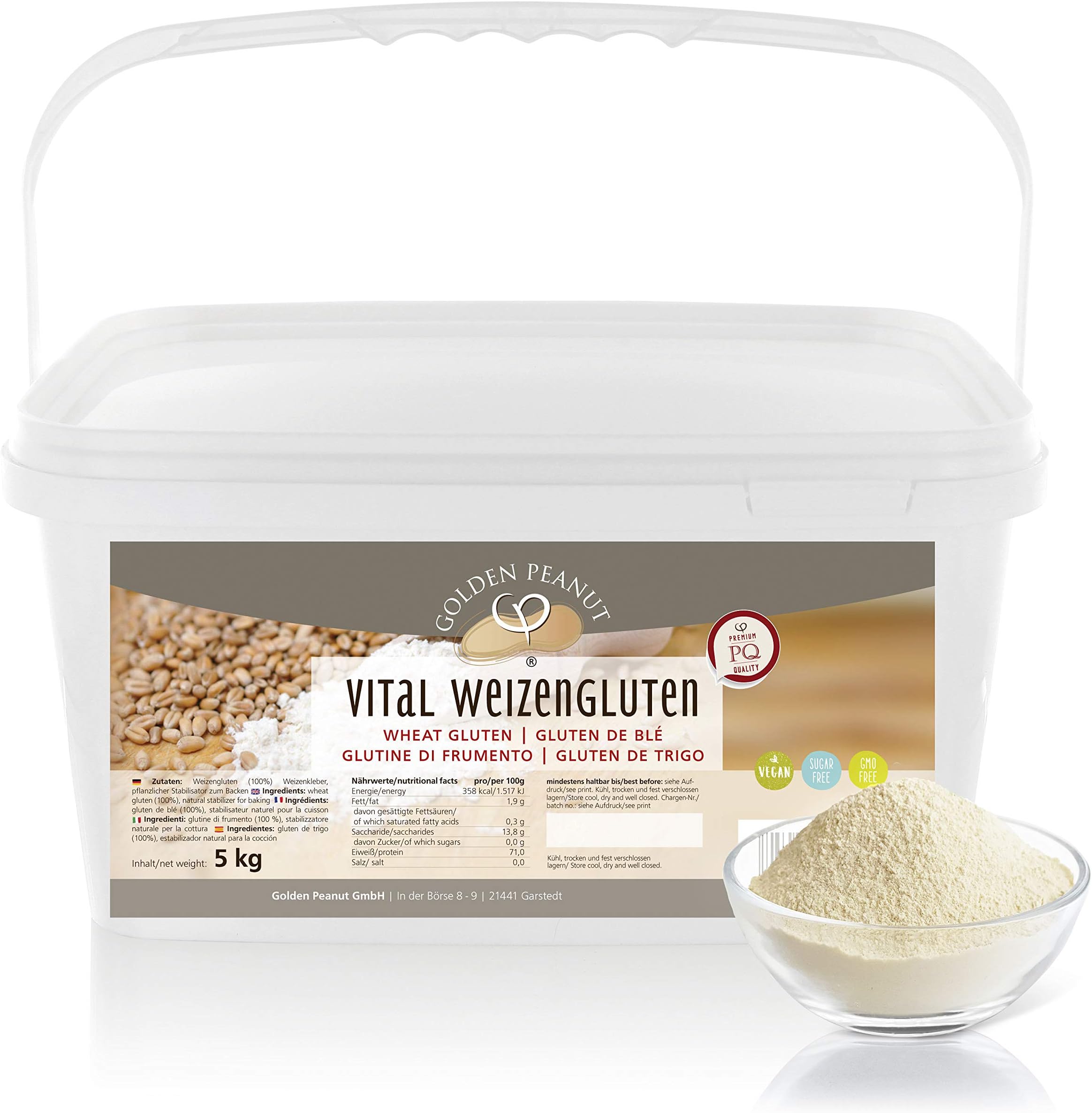 Vital Wheat Gluten 5 kg Bag from Golden Peanut