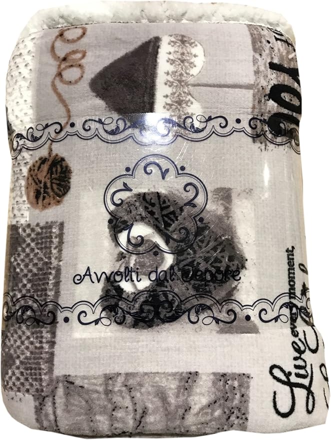 title=Nepal Plaid Coperta Scaldotto da 460 gr mq in Caldo e Morbido Pile di Microfibra