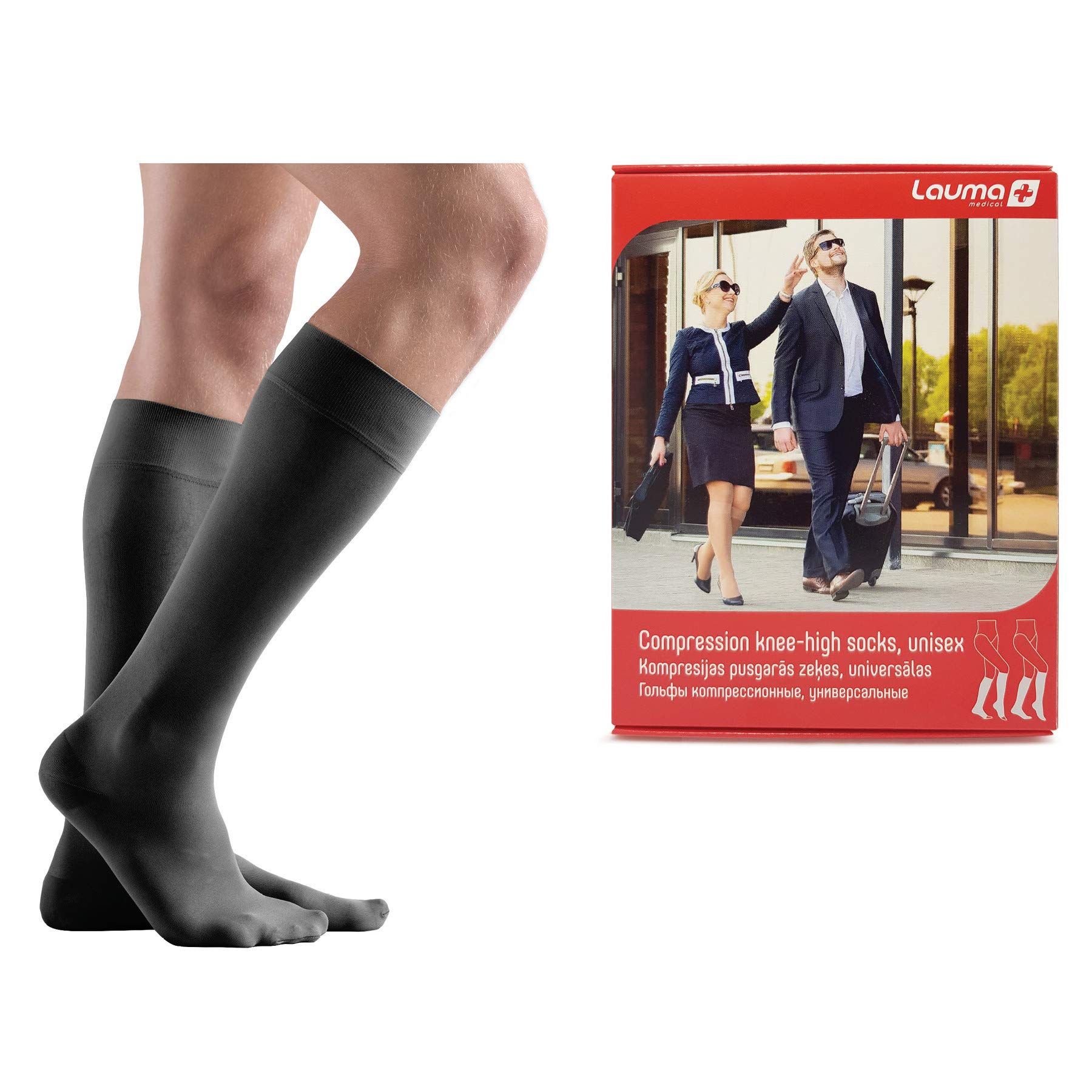 Medical Compression Socks Closed Toe Knee High – Class II 23-32 mmHg Support Stockings for Varicose Veins, Swelling & Tired Legs