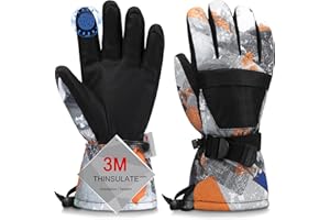 Ski Gloves, Warmest Waterproof and Breathable Snow Gloves for Cold Weather, Fits Both Men & Women,for Parent Child Outdoor