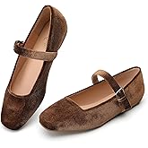Trary Mary Jane Shoes Women Woven Flats for Women Dressy Ballet Flats Squared Toe Mary Jane Flats Shoes