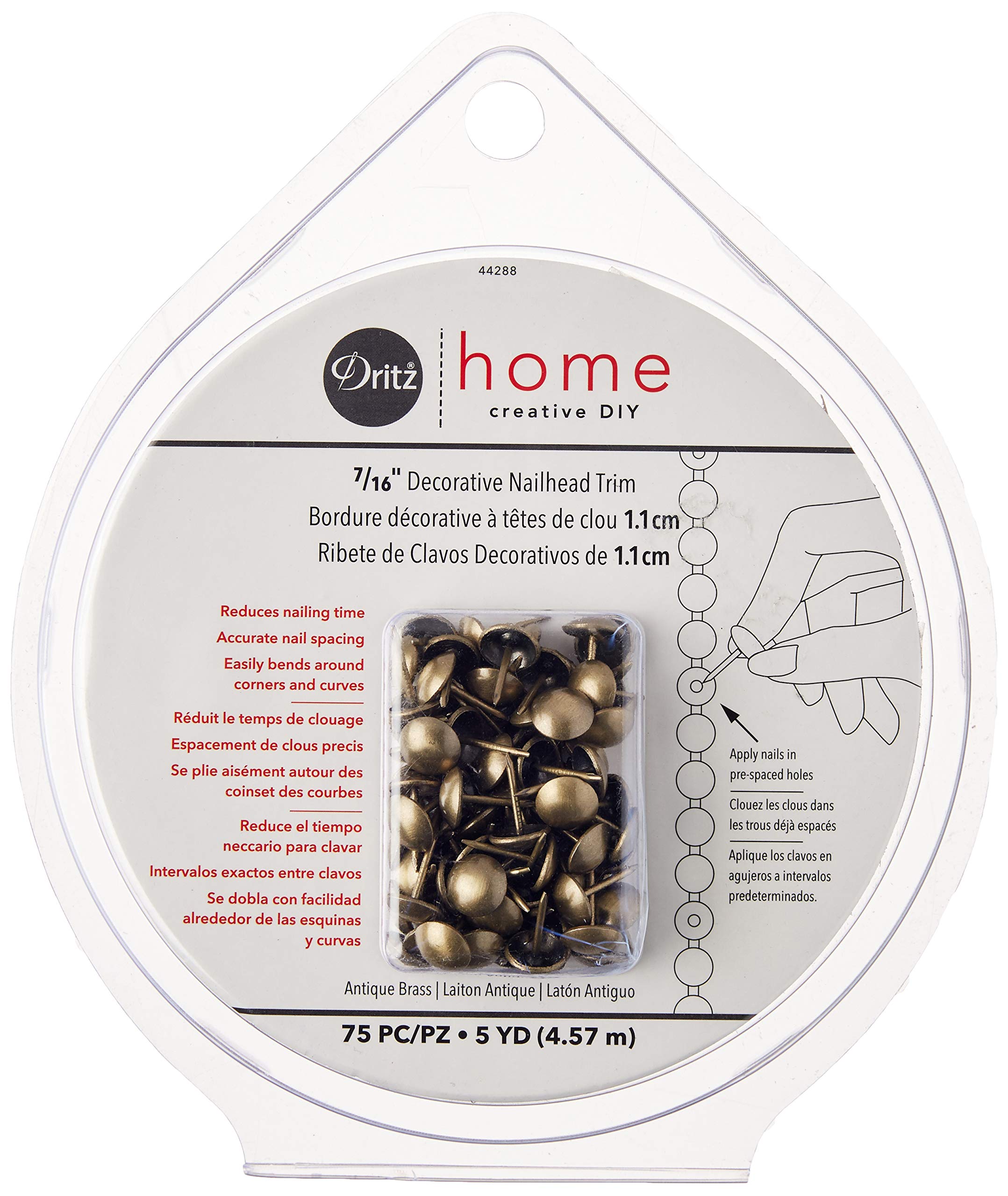 Dritz Home 44288 Smooth Decorative Nailhead Trim 7 16 Inch X 5 Yards Antique Brass 75 Piece Buy Online In United Arab Emirates At Desertcart Productid 1739360