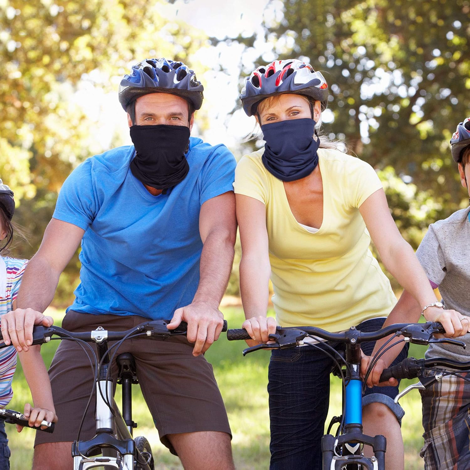 6 Pieces Summer Face Cover UV Protection Neck Gaiter Scarf Sunscreen Breathable Bandana: Clothing