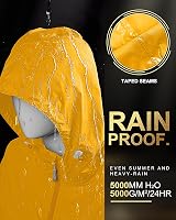 33,000ft Women's Rain Jacket Lightweight Hooded Waterproof Packable Yellow XL/16 view 4