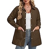 YUCOLEN Women's Quilted Jacket Trendy Long Lightweight Coat Ladies Cute Warm Shacket 2026 Fall Winter Fashion Clothes