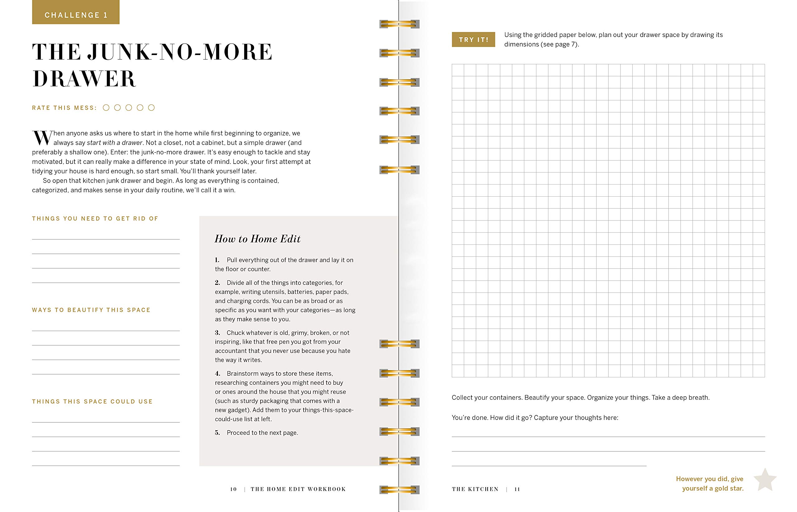 The Home Edit Workbook: Prompts, Activities, and Gold Stars to Help You  Contain the Chaos
