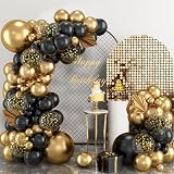 Balloon Garland Black Gold Arch Kit 110pcs Latex Balloons Confetti Bar view 7