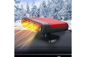 XXIMUIM Car Heater,12V Portable Car Heater Car Heater That Plugs into Cigarette Lighter Windshield Defogger and Defroster for All Kinds of 12V Vehicle (Red Black)