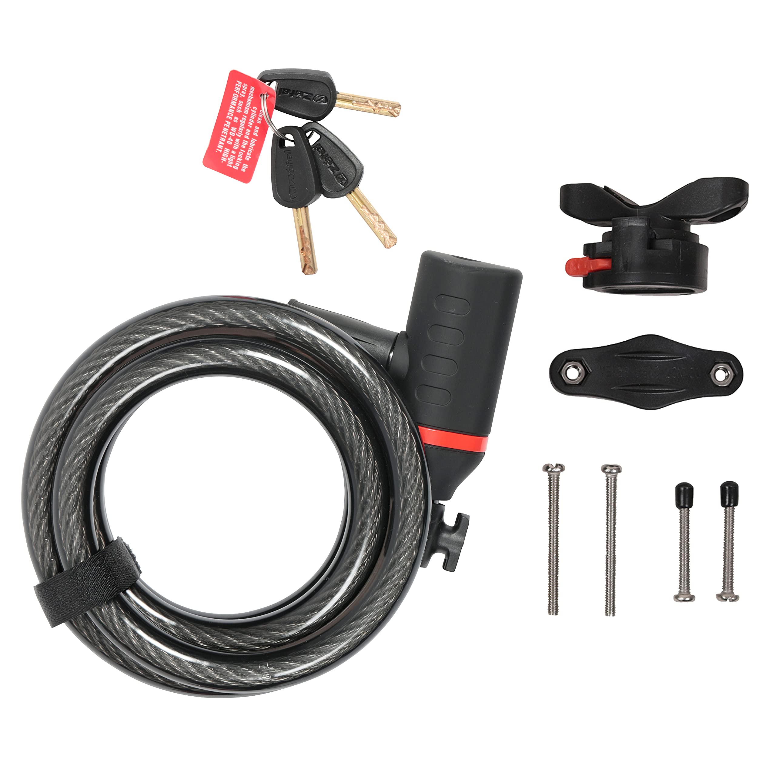 ZEFAL K-Traz C8 Cable Lock, Black, 185cm