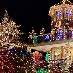 Warm White Christmas Lights, 2 Pack Total 40FT 200