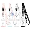 4 Pack Detachable lanyards for Cruise Ship Cards Cute Cruise Lanyards with Retractable Badge Reel and Waterproof ID Badge Holder
