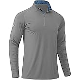 LEQILA Mens Golf Quarter Zip Pullover Mock Neck Sweatshirt Lightweight UPF 50+ Sun Protection Long Sleeve Performance Shirt