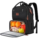 MATEIN Work Backpack for Women, Insulated Cooler Backpacks with Lunch Box, 15.6 Inch Laptop Backpack with USB Port Reusable Water Resistant Tote Food Bag for College Beach Camping Picnics Womens Gifts