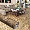 Wood Grain Peel and Stick Floor Tiles – 11.8” Width, Full Roll Length of 394" – Self Adhesive Vinyl Flooring, Waterproof and Non-Slip for Any Room, Easy DIY Floor Coverings