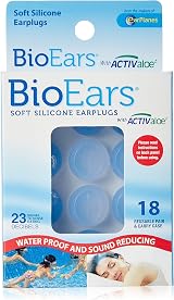 BioEars Soft Silicone Earplugs with ACTIValoe 18 Pairs
