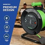 Desiretech 4 Socket Extension Lead 25m Heavy Duty 13A Cable Reel view 4
