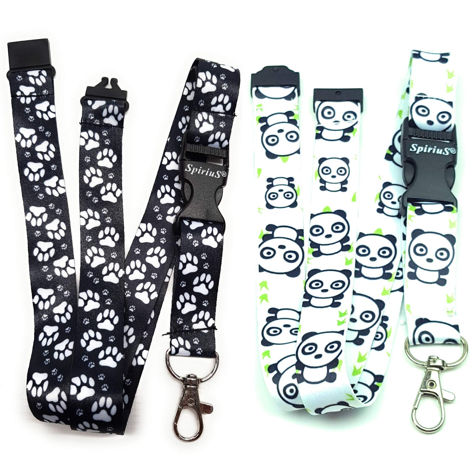 SpiriuS 2 X Lanyard Cord Strap for holding name badge with breakaway for security school ID (SET 16)