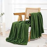 Simple&Opulence Forest Green Throw Blanket for Couch-Super Soft Fluffy Blankets for Women 50x70 Inches Cozy Lightweight Fleece Blanket for Home Decor