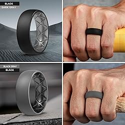 Egnaro Silicone Ring Men 1/4/6/7 Multipack of