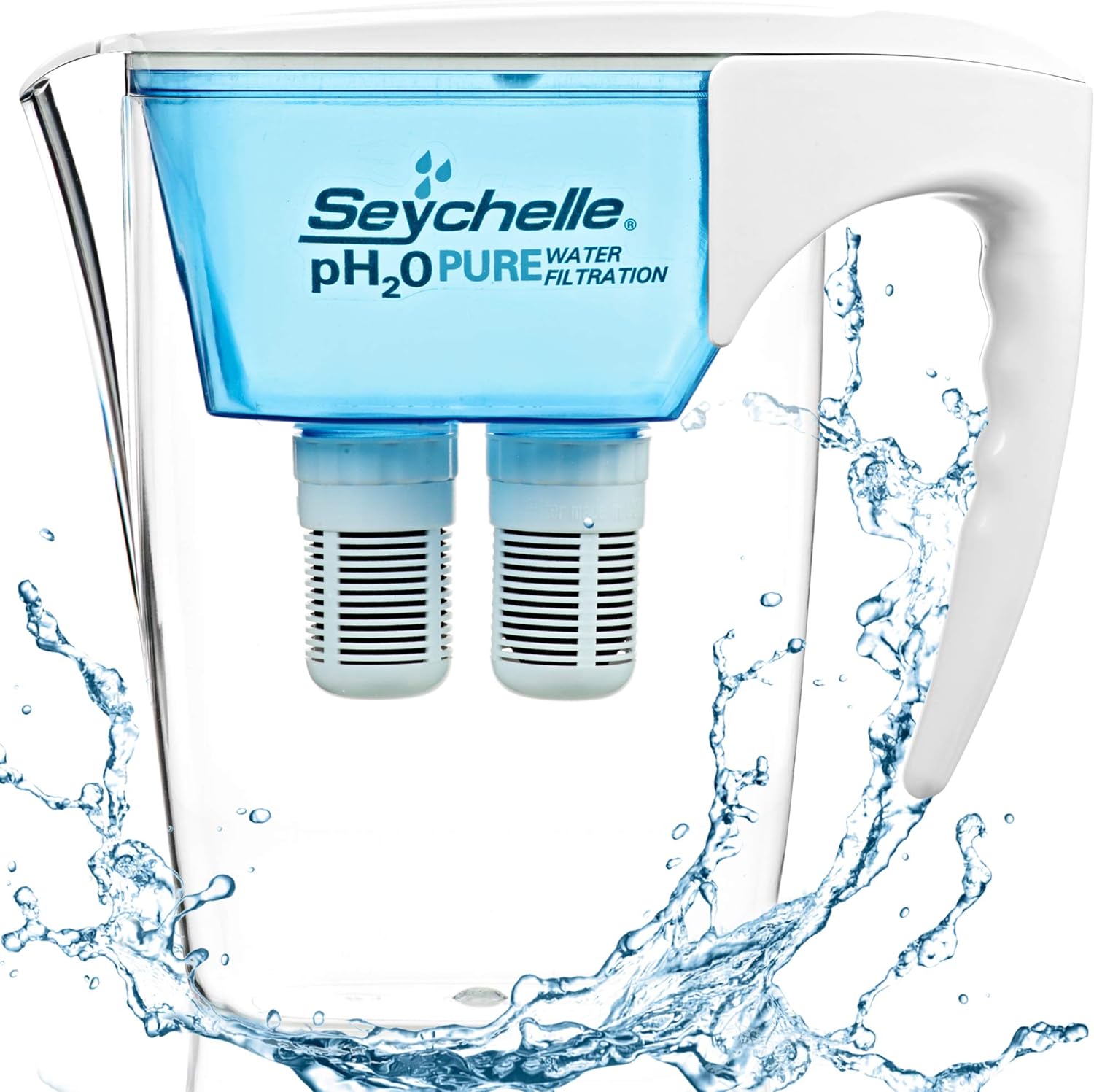 Seychelle pH2O Alkaline Water Filter Pitcher Replacement - 2 Pack: Kitchen & Dining