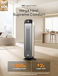 Dreo Space Heater for Indoor Use, 25" 11.5ft/s Fast