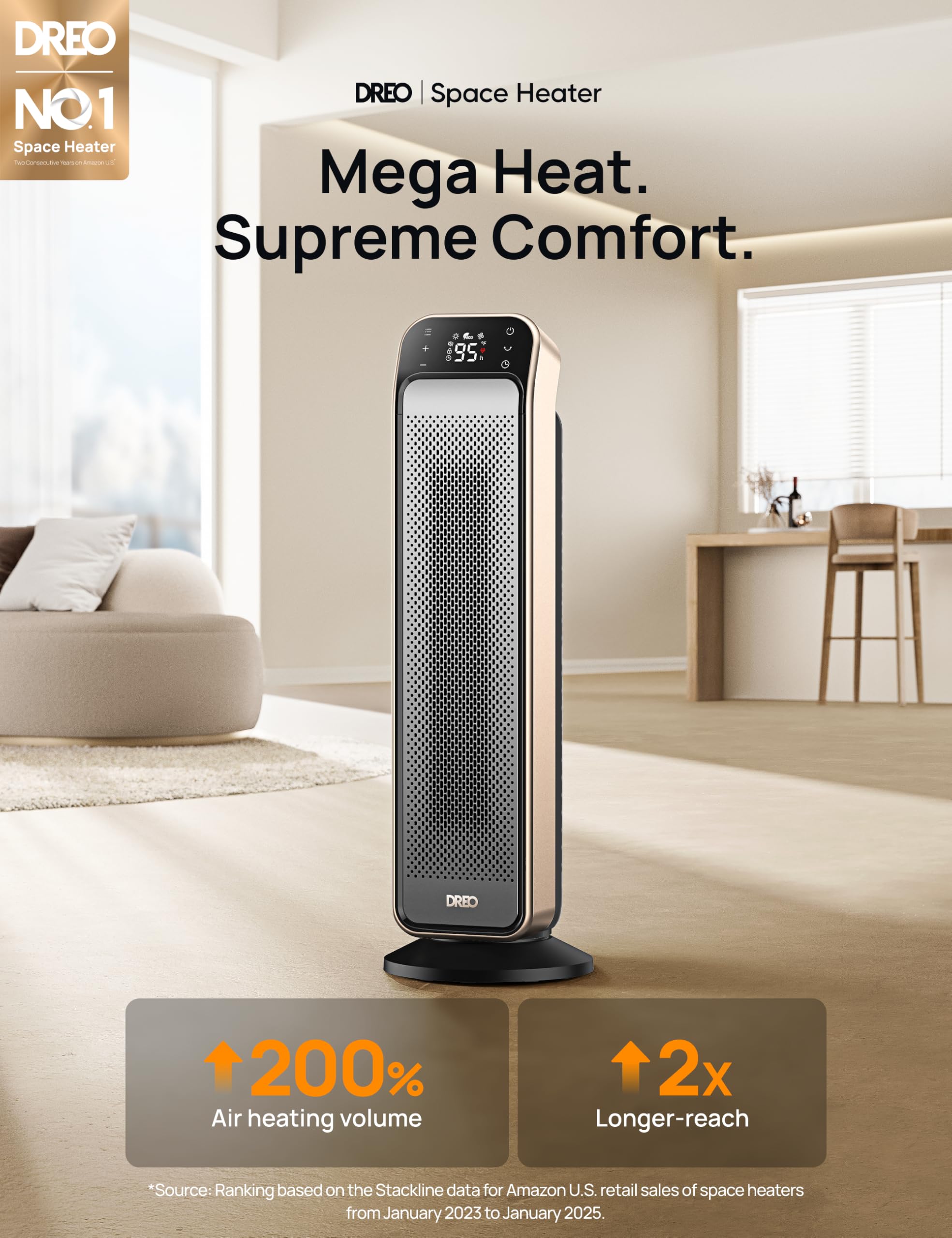 Dreo Space Heater Indoor, 25