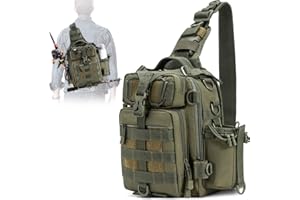 BLISSWILL Outdoor Tackle Bag - Large Water-Resistant Fishing Backpack