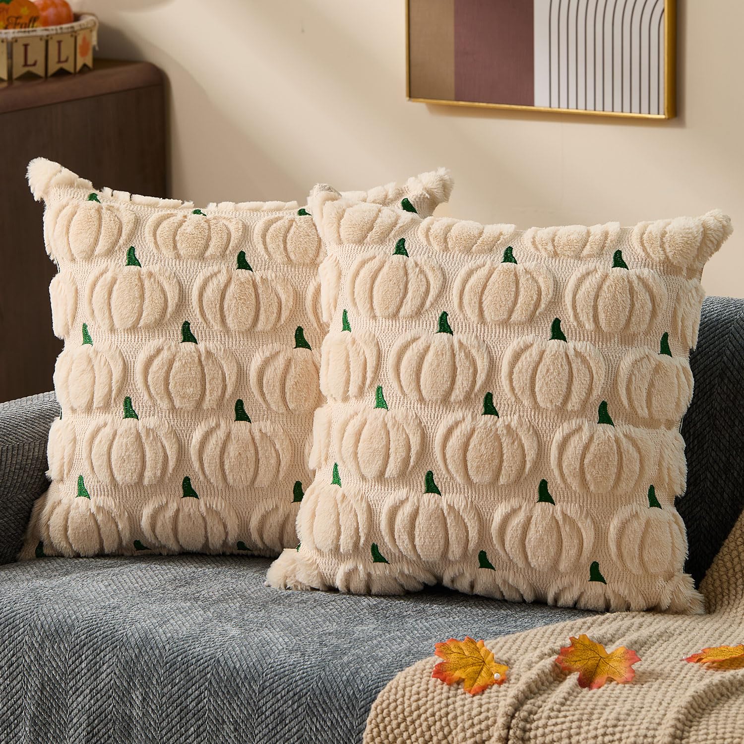 DFXSZ Fall Pillow Covers 18x18 Set of 2 Fall