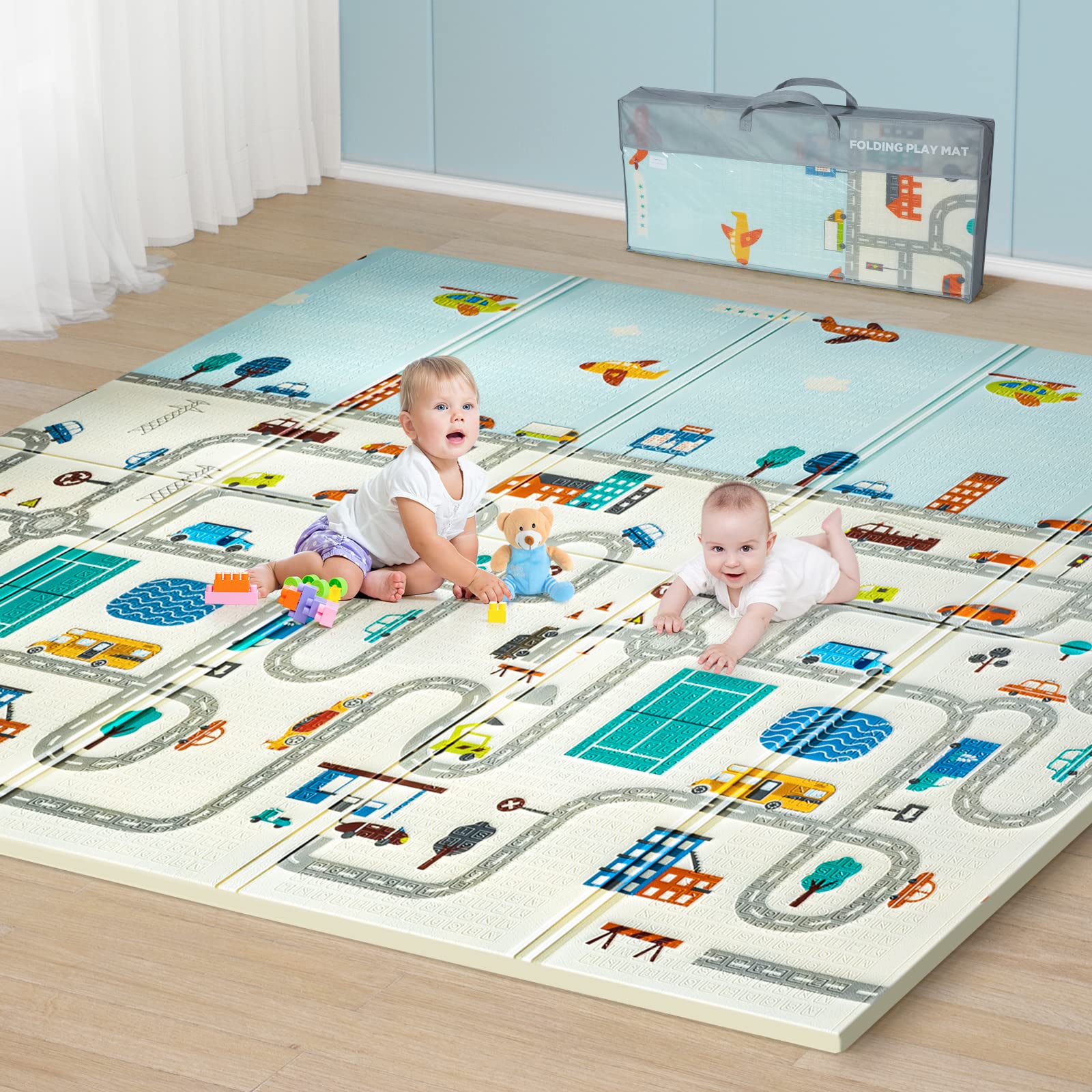Amazon Extra Large Padded Play Mat For Crawling UANLAUO Baby Play