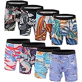 Xaanelr Men's Underwear Boxer Briefs Bamboo Viscose Trunks Soft Comfortable Multipack