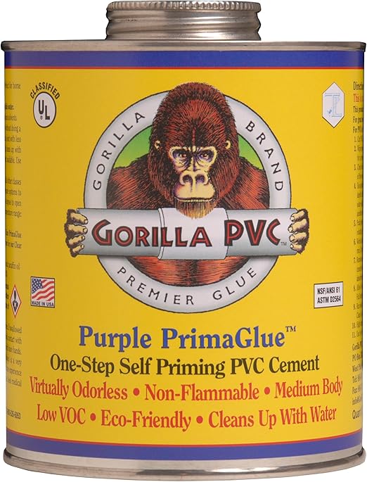 Gorilla Purple PVC PrimaGlue 32oz., Contact Cement Amazon Canada