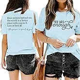 Sulayesh You are Enough Dear Person Behind Me Shirt Women Mental Health Matters Inspirational Tshirts Positive Tees Tops