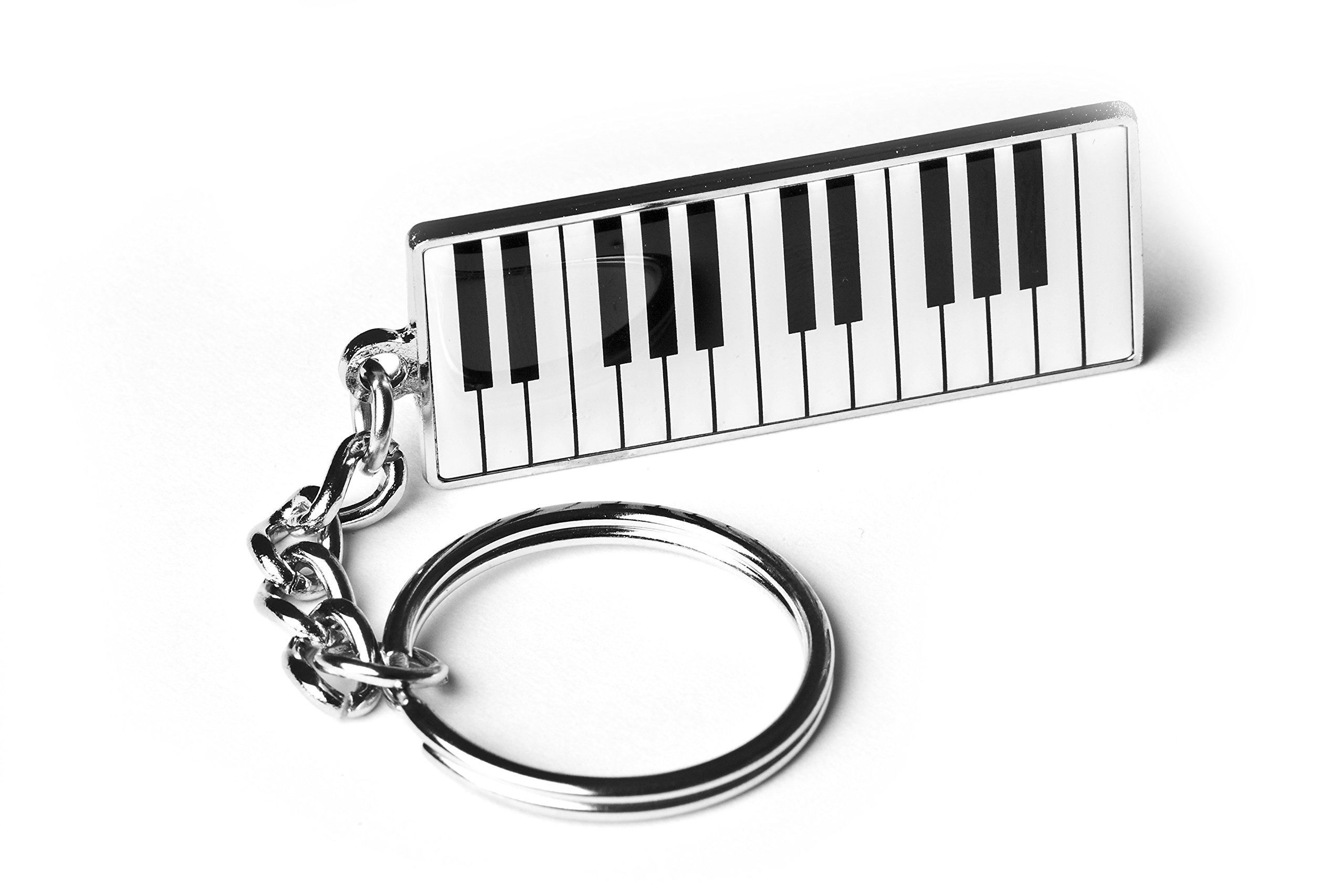 Gifticuffs Piano Keyboard Metal Framed Keyring