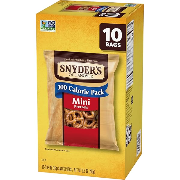 SNYDER’S OF HANOVER MINI PRETZELS, 10 COUNT 0.92 OZ