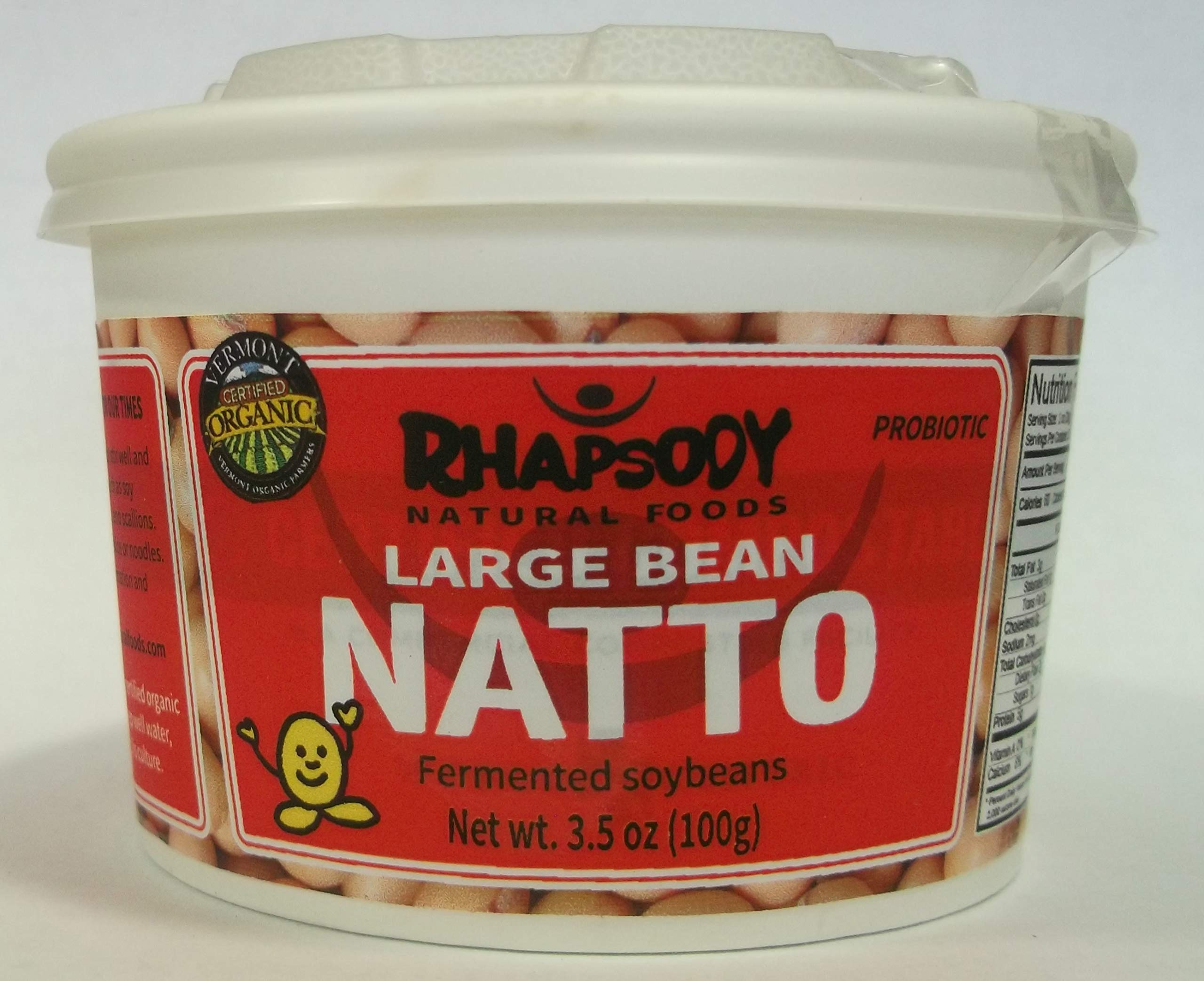 Fresh NATTO, Made in Vermont Sticky Fermented NonGMO Soy Beans, 3.5 oz Case of