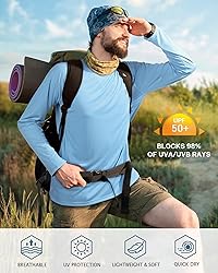 Roadbox Mens UPF 50+ Long Sleeve SPF Diving Rash