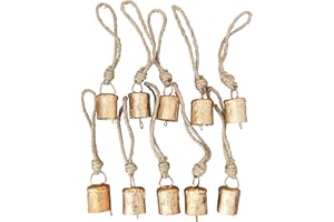 Vivanta Christmas Decorations - Bells for Crafts, Home Decor, Christmas Bell Ornaments, Christmas Bell Decorations, Christmas Bells for Decoration - Vintage, Small Jingle, Witch, and Cow Bells