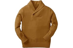 Makkrom Toddler Baby Boy Girl Shawl Collar Pullover Cable Sweaters Knit V Neck Christmas Fall Wniter Outfit