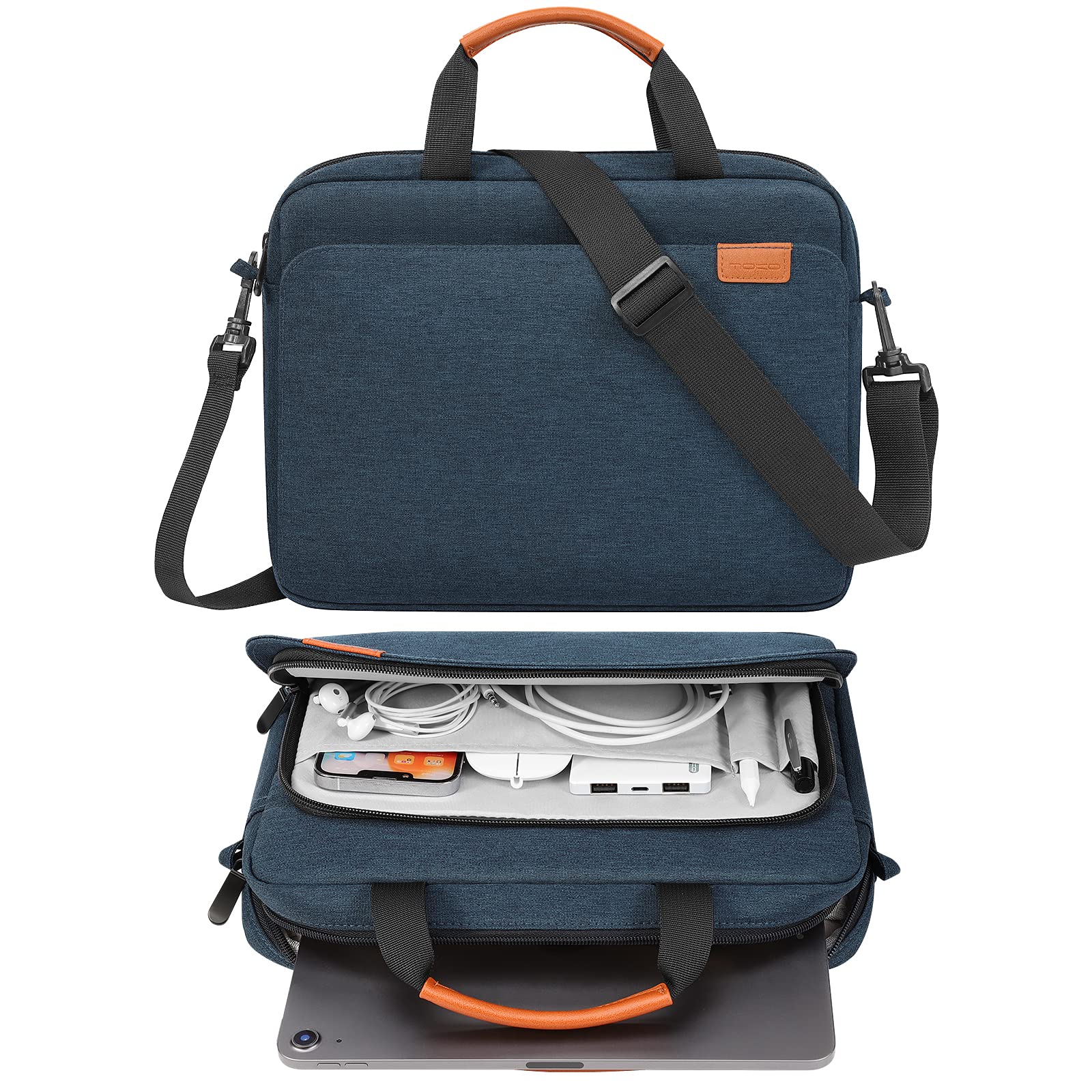 MoKo 9-11 Inch Tablet Sleeve Case, Protective Handle Shoulder Bag Fits 11inch iPad Air M3, iPad A16 2025, 10/9/8/7th 10.2, iPadPro 11, Tab S8/S9 11", Surface Go 2/3 10.5, Indigo