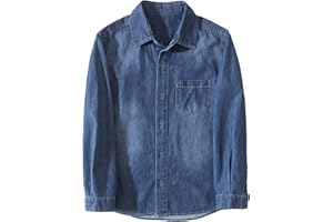 Tronjori Boy's Long Sleeve Button Down Woven Shirt