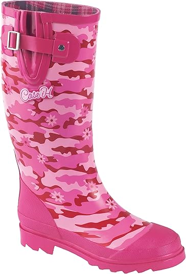 pink camo rubber boots