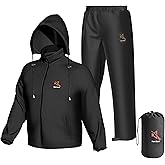 Hunt Quiet Rain Suit, Waterproof, 3000g/(㎡・24h) Breathability, Lightweight 2-Piece Hunting Rainwear for Men and Women M-XXL