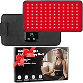 Red Light Therapy Belt for Back Waist: Cordless Rechargeable Infrared Red Light Therapy for Body Joint &amp; Muscle Comfort 660nm &amp; 850nm Portable Wrap for Home Office, Gifts for Dad/Mom Birthday