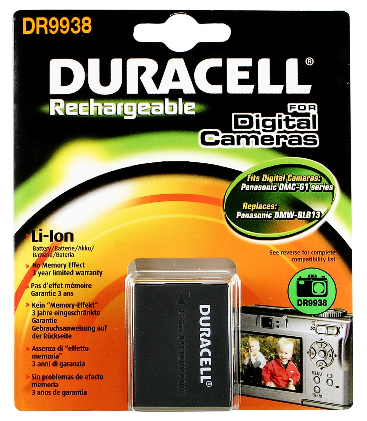 Duracell Replacement Battery For Panasonic DMW-BLB13