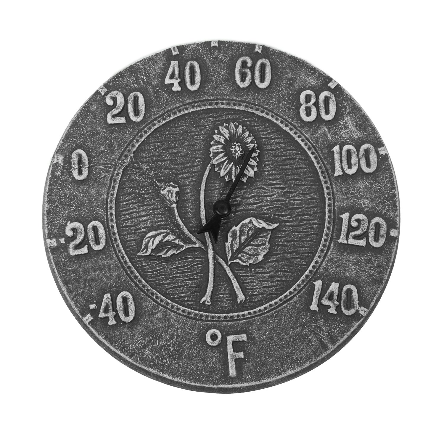 Photo 1 of Poolmaster 52553 Indoor or Outdoor 12-Inch Antique Terra Cotta Thermometer, Black