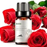 Rose Essential Oil, 100% Pure &amp; Natural &ndash; Rose Oil for Skin, Diffuser | Rose Scent for Aromatherapy, Soap &amp; Candle Making, Perfume, Spay, Body, 0.33 Fl Oz Mumianhua