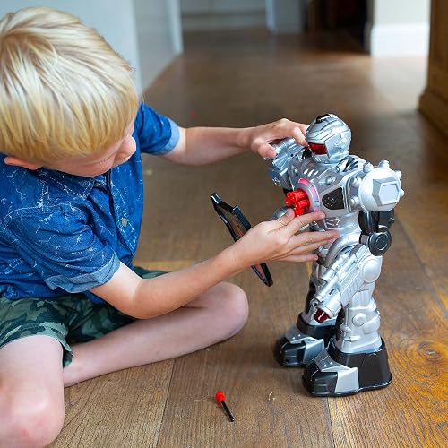 Robot Télécommandé Think Gizmos - 35cm - Tire Missiles, Parle, Danse - 10 Fonctions - Pour Enfants