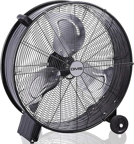 Dms Industrial Fan Wind Machine Floor Fan Indoor Fan Drum Fan And Fan 3 Speed Settings Diameter 60 Cm 160 Watt 13800 M3 H Black Amazon De Kuche Haushalt