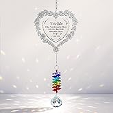 Fastpeace Sister Gifts, Heart Suncatcher Ornament – Crystal Rainbow Prism with Engraved Quote “to My Sister” – Sentimental Gift for Sister, Birthday, Christmas, or Just Because