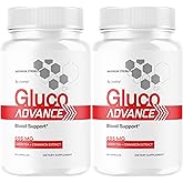 (2 Pack) Gluco Advance Capsules - Official GlucoAdvanced Premium Advanced Formula Pills - Maximum Strength, All Natural Health Formula Pills for Overall Health & Wellness, 120 Capsules for 2 Months